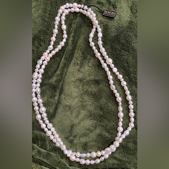 Honora Cultured Freshwater Pearl 6mm Baroque 36" Strand White - Picture 1 of 1